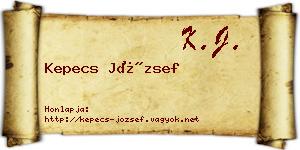 Kepecs József névjegykártya